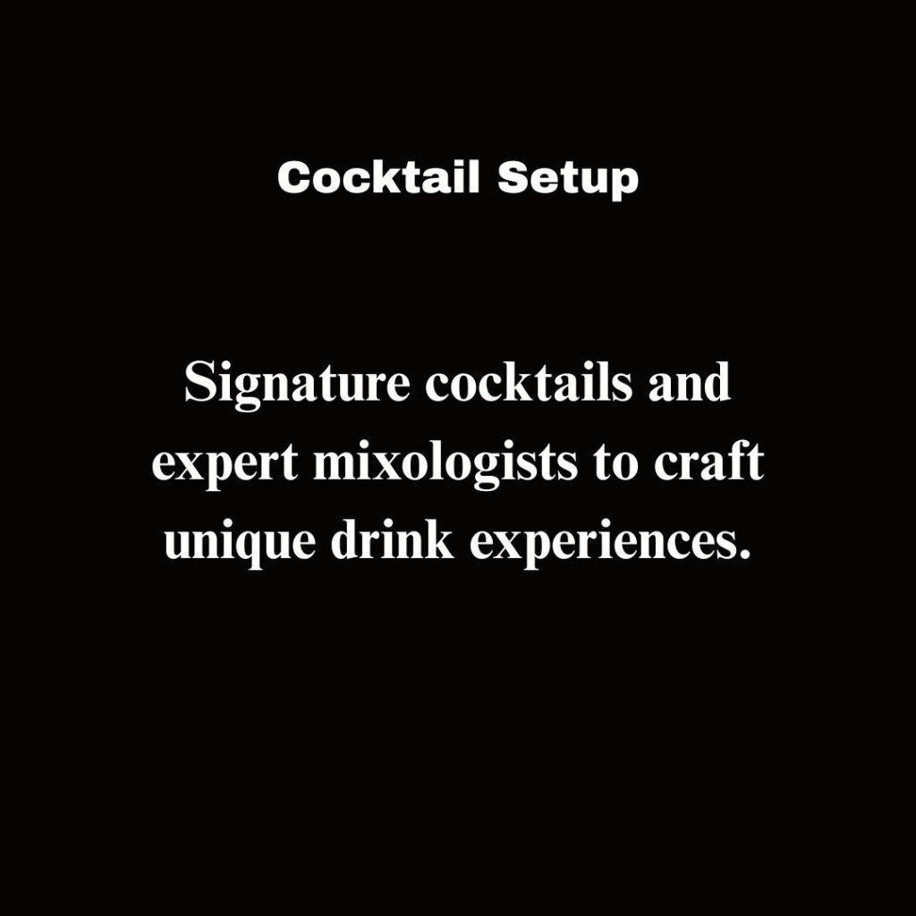 cocktail setup