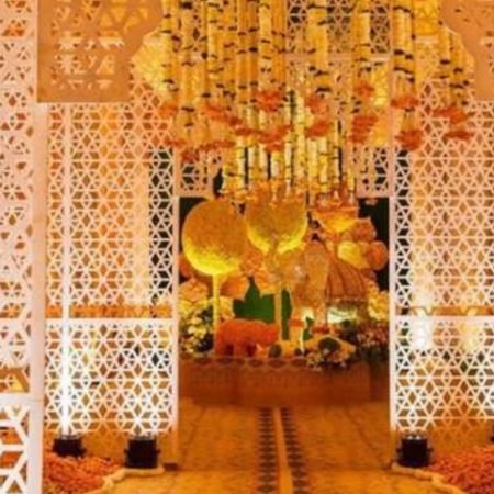 Make your wedding colorful with elegant haldi decoration.