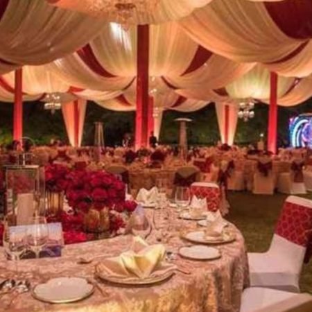 Host a grand wedding celebration with beautiful decor and ambiance.